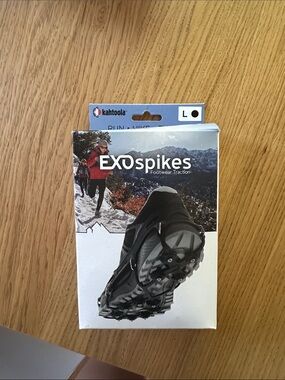 Kahtoola EXOspikes Men's Black Traction Footwear Covers - Large